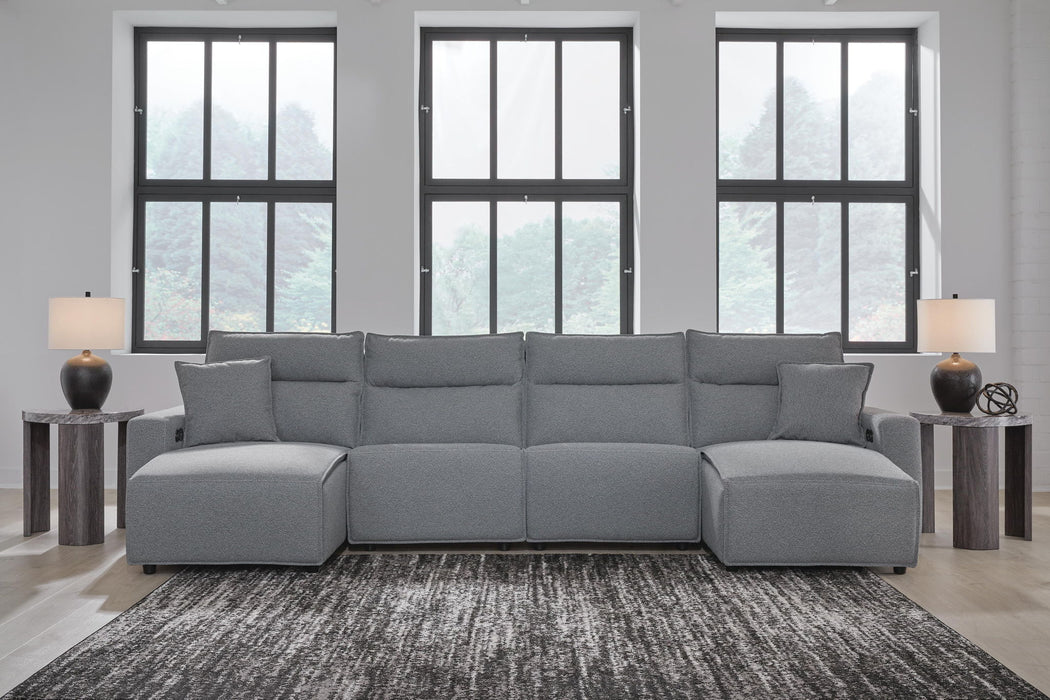 Modmax II - Reclining Sectional - Salt And Pepper Signature Design by Ashley®