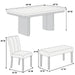 2 Tone Dining Table Set With Upholstered Side Chairs Home Essentials