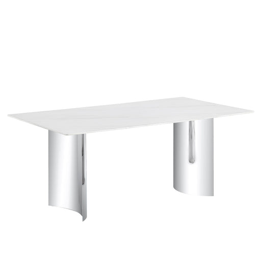 Modern Minimalist Dining Table With Marble Glass Top Home Essentials