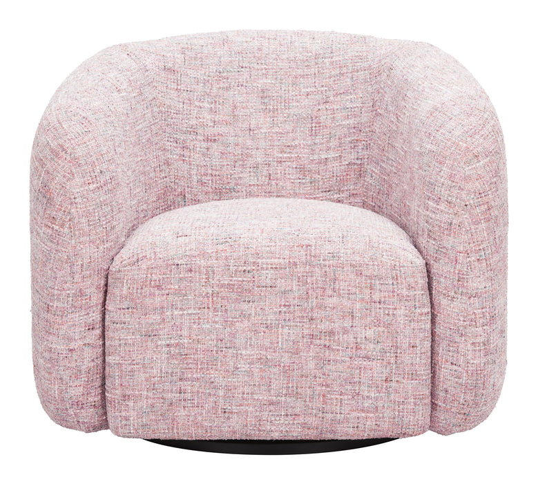 Refine - Swivel Chair - Pink Tweed