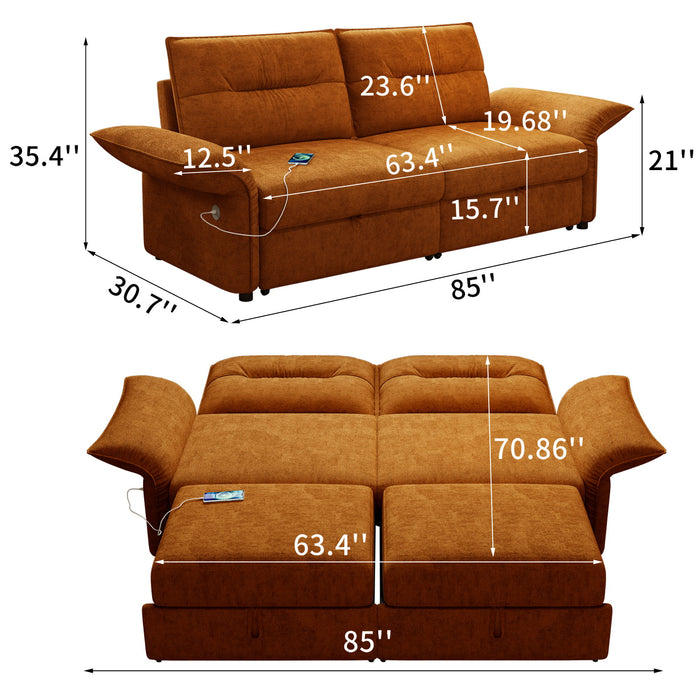 Sofa Bed With Convertible Design, Living Room Furniture Home Essentials