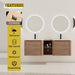 Wall Mounted Bathroom Vanity With Sink And Storage Shelves, Soft Close Doors Home Essentials