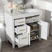 Bathroom Vanity With Sink, 1 Tip Out Drawer, 3 Side Drawers, Adjustable Shelf Noble House