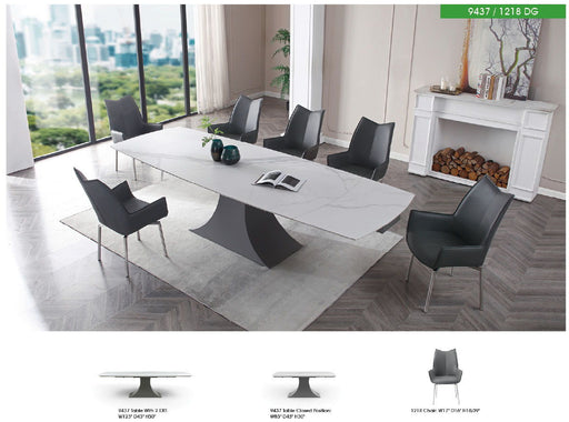 9437 - Dining Table - White / Black Extravaganza Collection