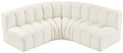 Arc - Velvet 4 Piece Corner Modular Sofa Meridian Furniture