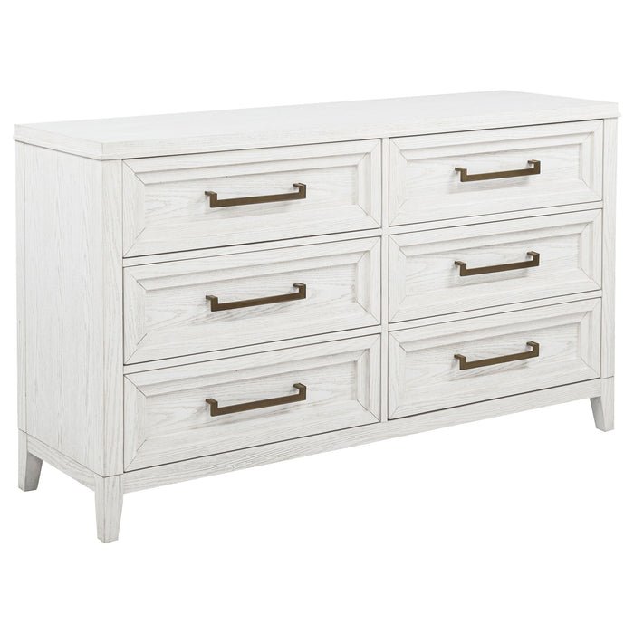 Inverness - 6 Drawer Bedroom Dresser - White Furniture Max