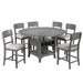 Contemporary Counter Height Dining Set With Built In Lazy Susan Home Essentials