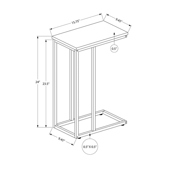 Accent Table, C - Shaped, Space-Saving Functionality 8th Street