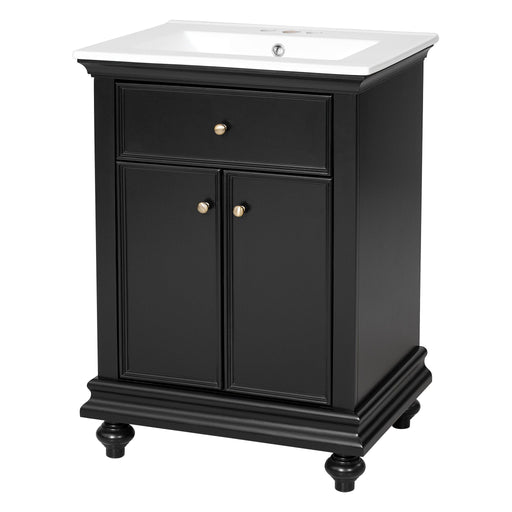 Modern Bathroom Vanity With Tip-Out Drawer And Soft-Close Hinges Hearth and Haven