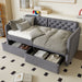 Twin Size Upholstered Daybed With 2 Storage Drawers And USB Charging Design - Gray Home Essentials