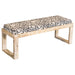 Sled - Leg Accent Bench With Abstract Upholstery - White Furniture Max
