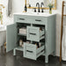 Bathroom Vanity With Sink, 2 Soft Close Drawers, 1 Soft Close Door, Adjustable Shelf Hearth and Haven