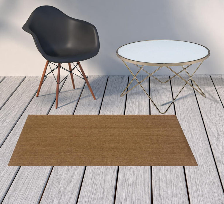 2' X 4' Stain Resistant Area Rug Outdoor & Indoor - Tan