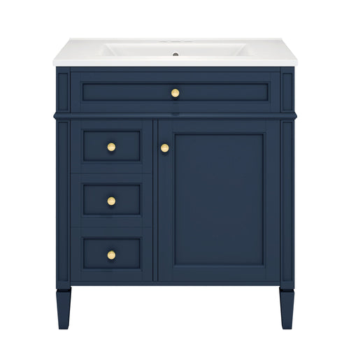 Bathroom Vanity With Top Sink, Storage Cabinet With 2 Drawers, Tip Out Drawer Hearth and Haven