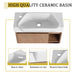 24" Wall Mounted Bathroom Vanity & Sink & Soft Close Door - Imitative Oak / White Home Essentials