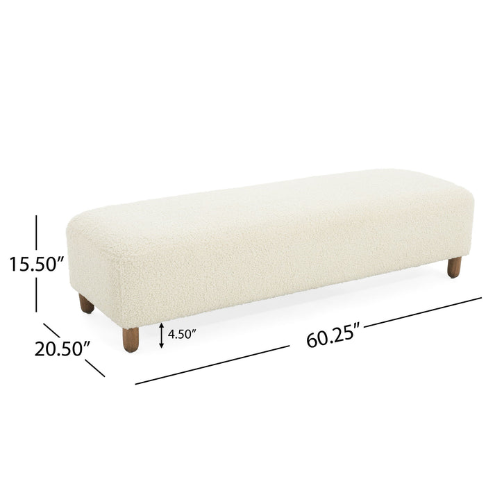 Comfortable Ottoman - White Noble House