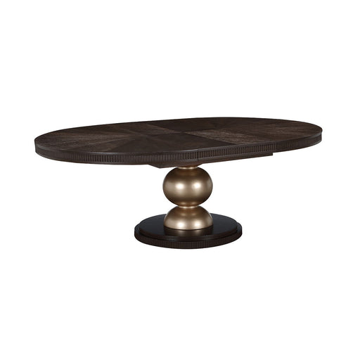 West Kensington - Oval Dining Table - Medium Espresso Michael Amini