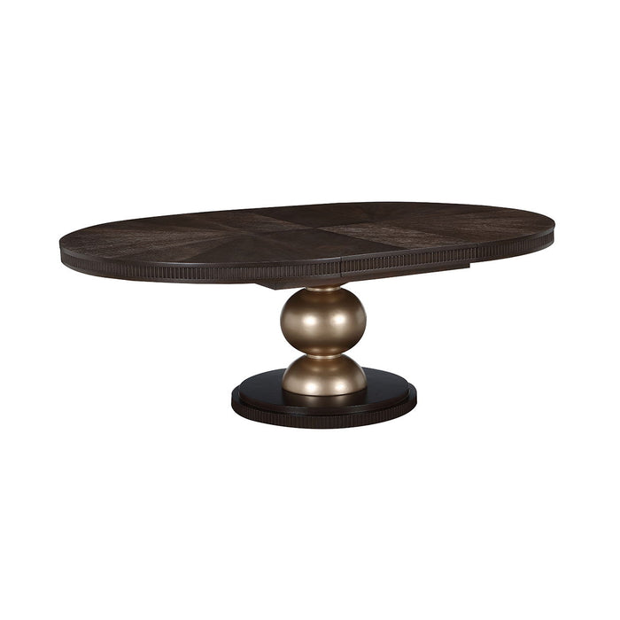 West Kensington - Oval Dining Table - Medium Espresso Michael Amini