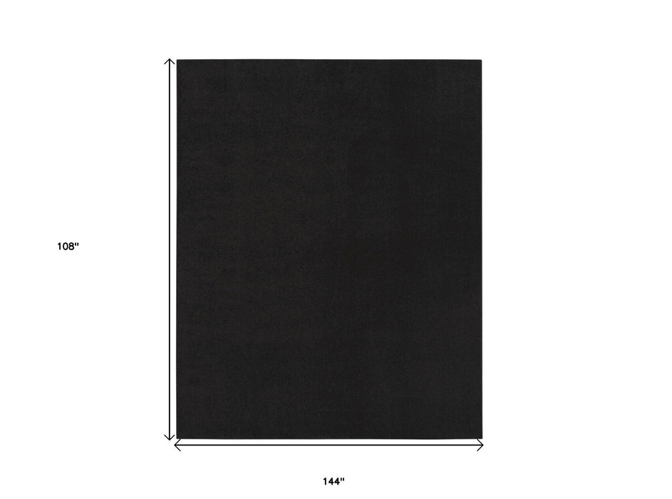 9' X 12' Stain Resistant Indoor / Outdoor Area Rug - Black