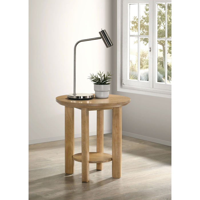 Crispin - Round Table With Lower Shelf Furniture Max