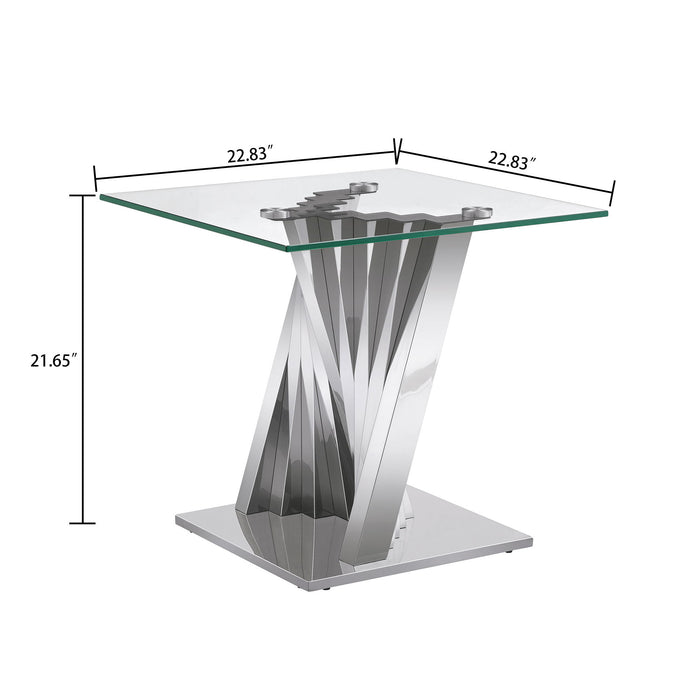 Table With Twisted Fan Shaped Legs Home Essentials