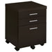 3 Drawer File Cabinetб Compact Office Storage For Home - Brown Furniture Max