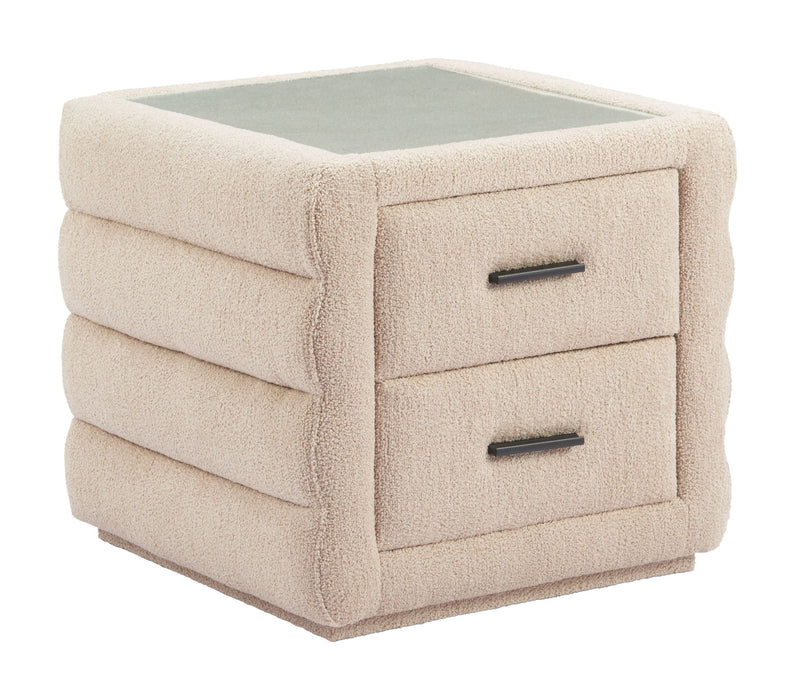Soffice - Nightstand - Beige Zuo Modern