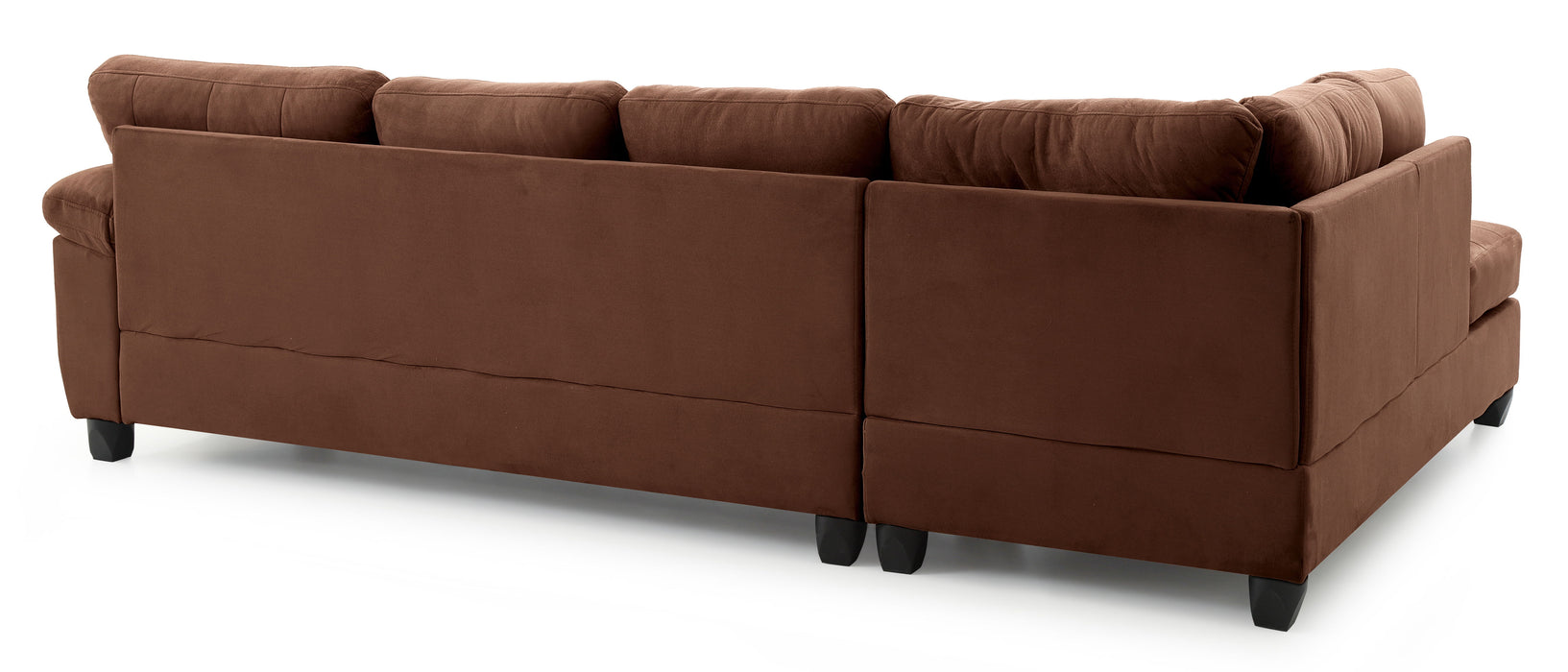 Glory Furniture - Glory Furniture Gallant Sectional, Chocolate Microfiber