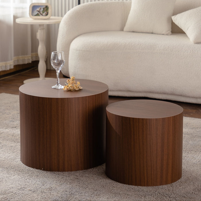 Modern Round Nesting Coffee Table (Set of 2) Home Essentials