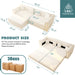 3-In-1 Convertible Sleeper Sofa With Movable Ottoman For Living Room Home Essentials
