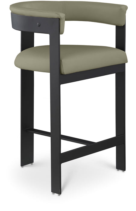 Romeo - Faux Leather Counter Stool With Black Base (Set of 2) Meridian Furniture