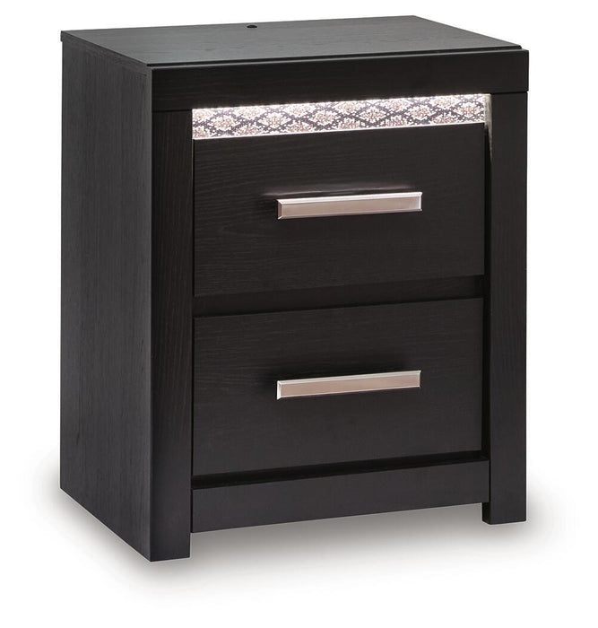 Shoralli - Two Drawer Night Stand - Black Signature Design by Ashley®