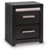 Shoralli - Two Drawer Night Stand - Black Signature Design by Ashley®