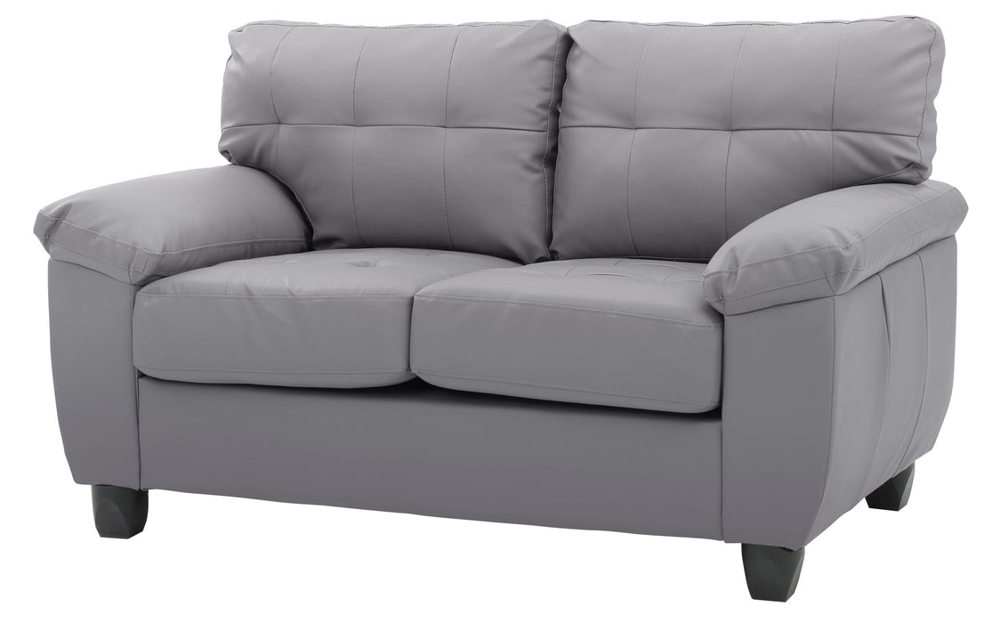 Stylish Loveseat With Padded Arms Glory Furniture