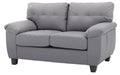 Stylish Loveseat With Padded Arms Glory Furniture
