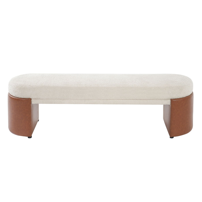 Upholstered Indoor Dining Bench Noble House