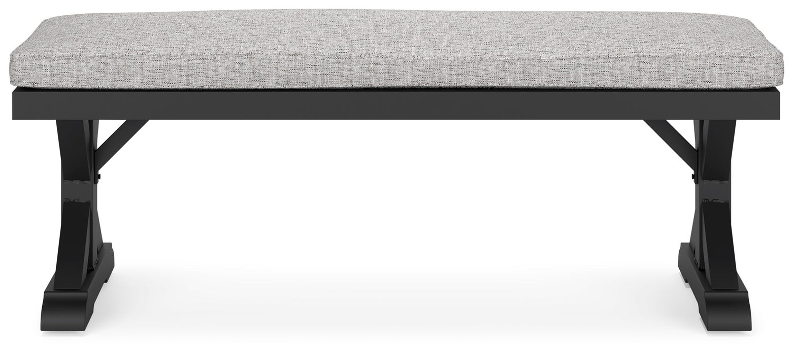Beachcroft - Bench With Cushion - Black / Light Gray Signature Design by Ashley®