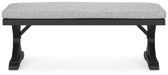 Beachcroft - Bench With Cushion - Black / Light Gray Signature Design by Ashley®