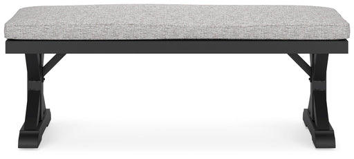 Beachcroft - Bench With Cushion - Black / Light Gray Signature Design by Ashley®