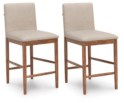 Isanti - Upholstered Barstool (Set of 2) - Light Brown Millennium® by Ashley