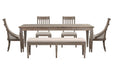 Lancaster - 6 Piece Extendable Rectangular Dining Table Set Magnussen Furniture