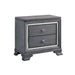 Nightstand With Mirror Trim - Light Gray Home Essentials
