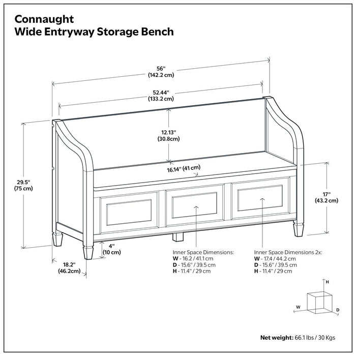 Connaught - Storage Bench Simpli-Home