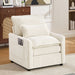 Modern Single Seat Accent Chair With Side Storage Pockets Hearth and Haven
