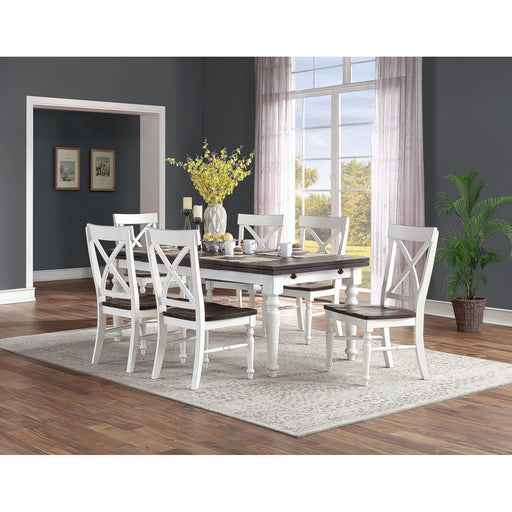 Dining Chairs (Set of 2) - Brown / White Emerald Home