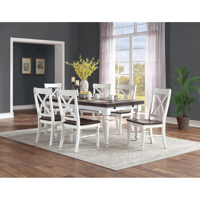 Dining Chairs (Set of 2) - Brown / White Emerald Home
