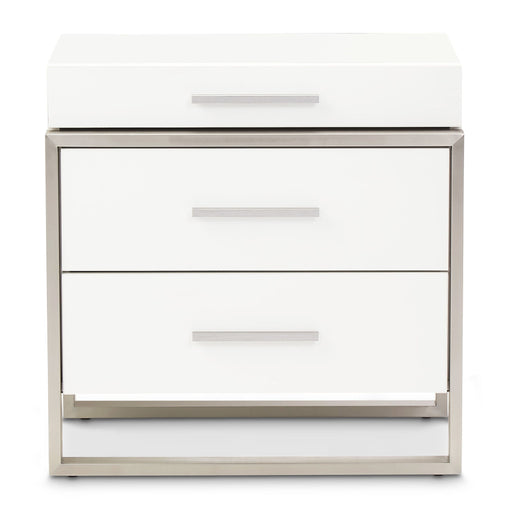 Marquee - Nightstand - Cloud White Michael Amini