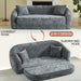 Curved Convertible Sofa, 2 In 1 Fold Out Bed With Pull Out Base And Deep Seat Home Essentials
