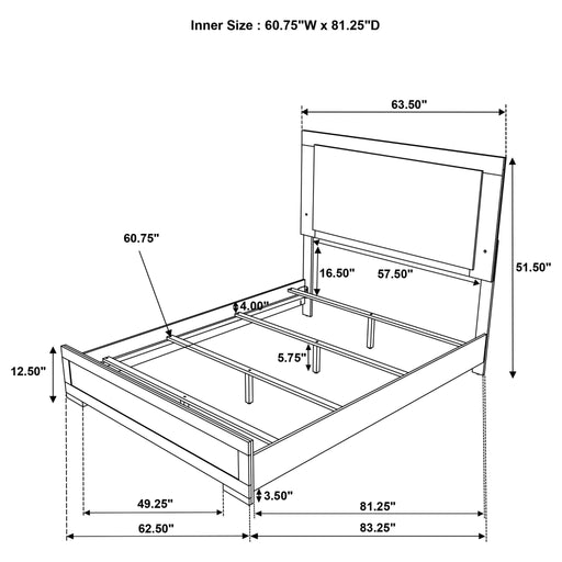 Lincoln - Bedroom Set With LED Lighting Furniture Max