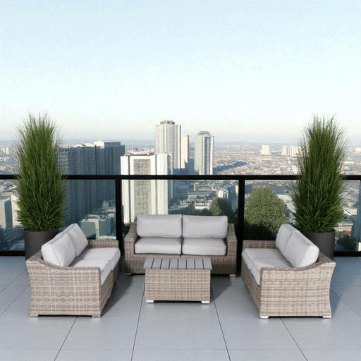 7 Piece Patio Sofa Set With Cushions For Outdoor Comfort - Gray Mix LSI Patio Furniture